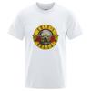 Cool Gun And Rose Pattern Men's Retro Cotton Short Sleeve Summer Fashion Oversized T-shirt For Men Streetwear Tee Tops Unisex