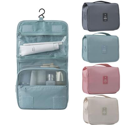 Hand-held Hook Makeup Bag Travel Makeup Bag High Capacity Toiletries Storage Pouch Travel Make Up Organizer Waterproof Beauty Bag Bathroom Wash Bag