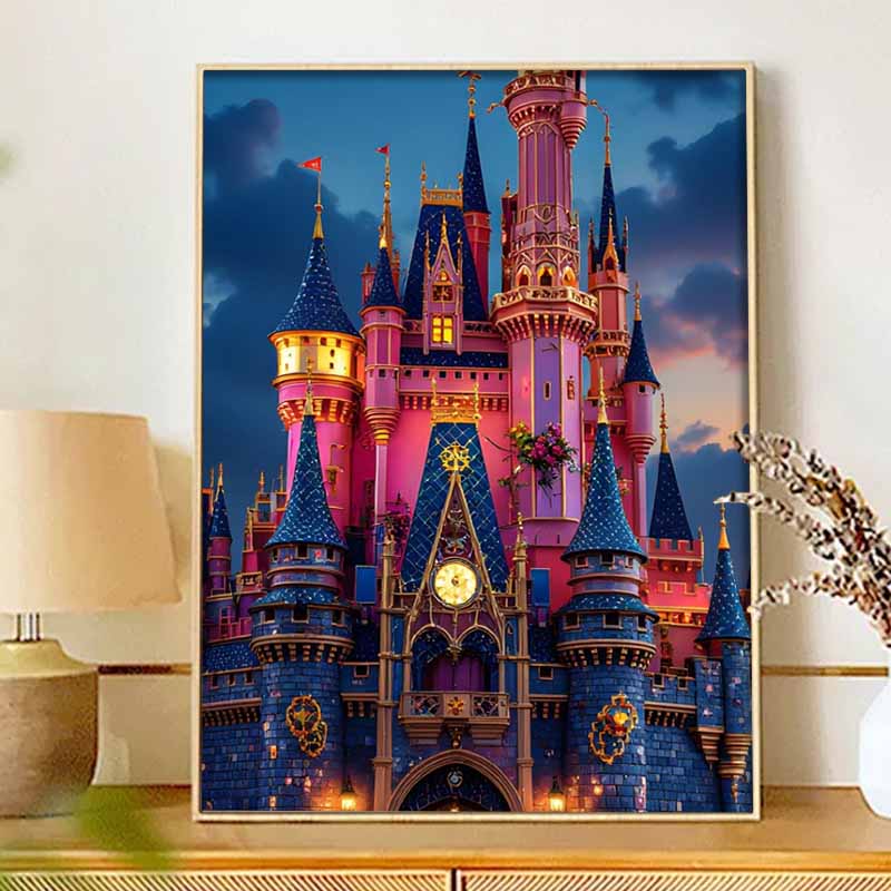 Disney Diamond Painting 5D DIY Castle Diamond Painting Art Diamond Painting Kit Adult/Beginner Gift Idea Home Decor