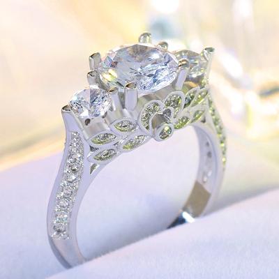 Beliebter Ring Kreatives Mini-Set Zirkon Paarring Diamantring Schmuck