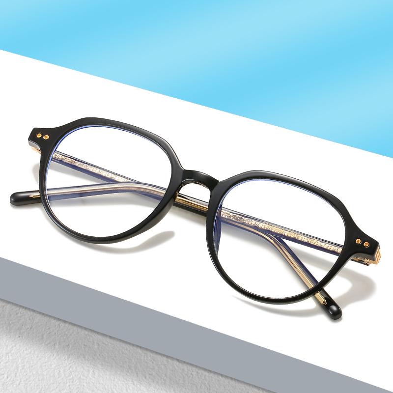 Clearance TR rice nail flat glasses glasses frame men and women anti-blue light literary retro plain face