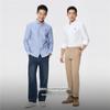 Giordano Men's Pure Cotton Embroidered Oxford Shirt
