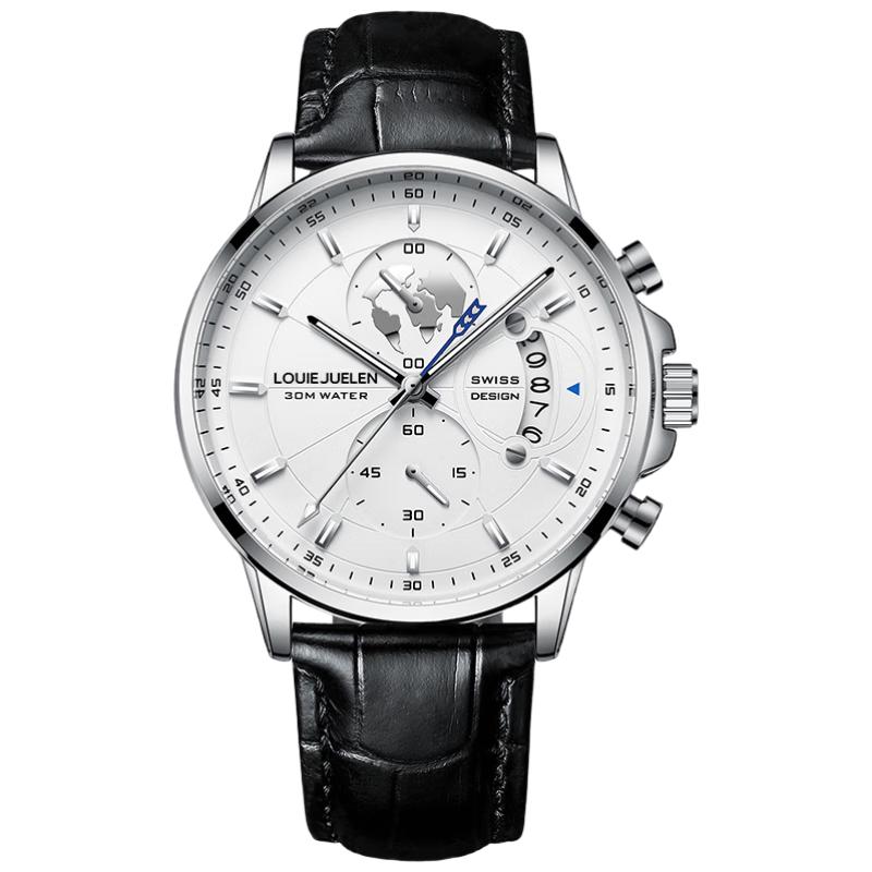 Louis Juren Men s Swiss Certified Business Quartz Watch 42mm