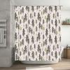 Botanical Shower Curtain Forest Trees Pattern Nature Greenery Backdrop Washable Bathroom Decor Vintage Rustic Home Textile