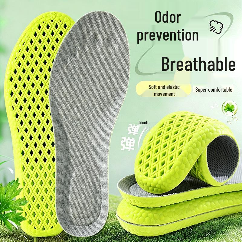 Insole Soft Cushion Sports Shoe Insert - Breathable, Sweat-Absorbing, Anti-Odor, Summer Thin, Long-Lasting Fragrance