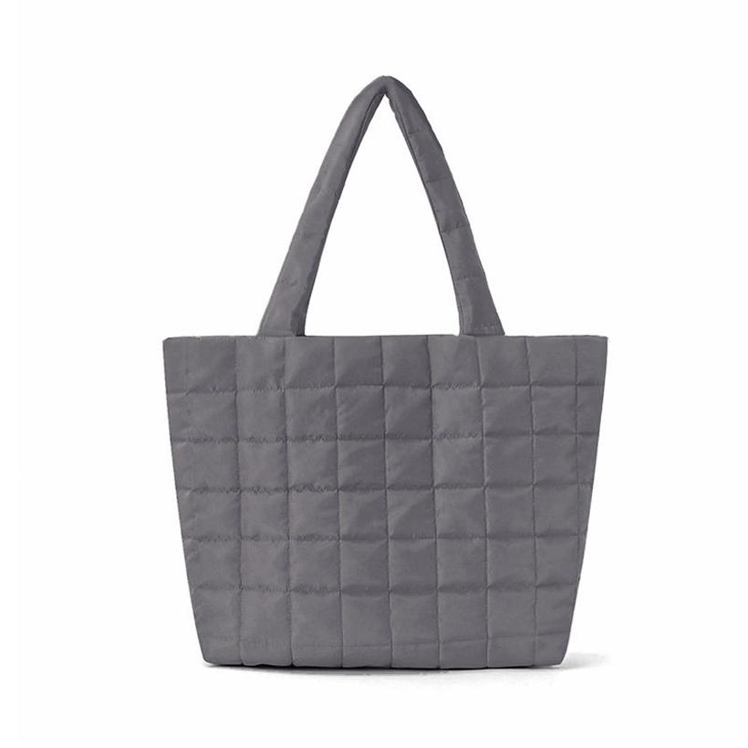 Minimalist Quilted Puffy Tote Bag Large Capacity Crossbody Bag Trendy Padded Shoulder Bag for Women Handbag for Daily Commute