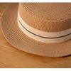 New Letters Embroidered Women Straw Hats Panama Wide Brim Jazz Hat Summer Hat Ladies Sun Hat Simple Flat Top Hat