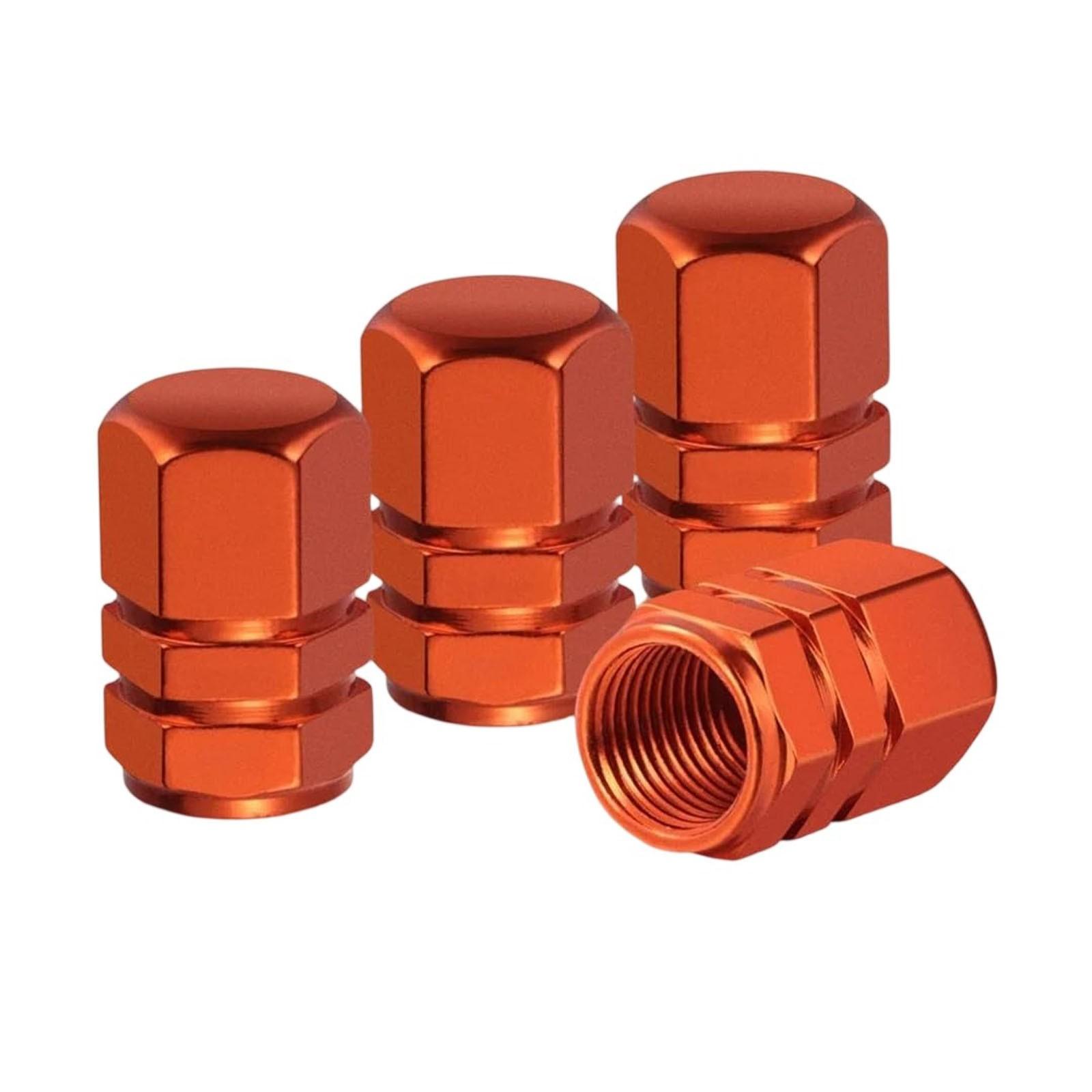 

4 шт. Алюминиевые колпачки на ниппель, Колпачки для шин, -Бесплатный металлический навинчивающийся колпачок, Автомобиль/Грузовик One Size шафрановый