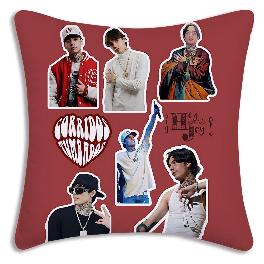 Rapper Natanaels Cano Pillow Covers Cartoon Sofa Decorative Home Double-sided Printing Short Plush Cute Cushion Cover