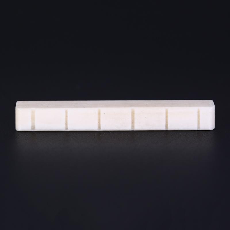 White Guitar Parts 6 String Classical Guitar Bone Bridge Saddle And Nut Set