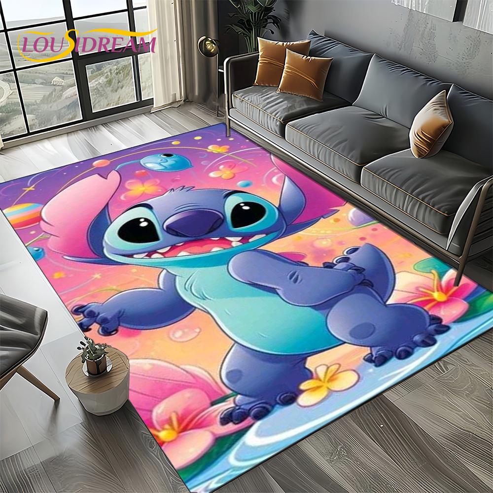 27 Style Cute Stitch Cartoon 3D Carpet Rug for Home Living Room Bedroom Sofa Doormat Decor,Child Non-slip Floor Mat Gifts