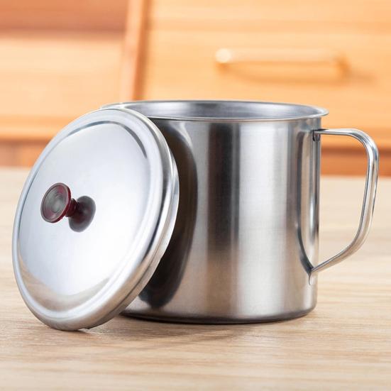 Stainless Steel Cup with Lid Camping Coffee Mug Insulated Tea Cup for Travel Shatterproof Metal Juice Mug
