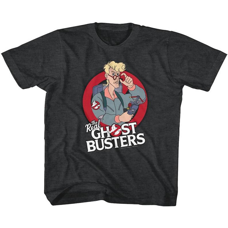 The Real Ghostbusters Egon Black Heather Children s T-Shirt 110
