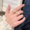 Dripping Butterfly Double Ring Female Niche Design Advanced Sense Index Finger Ring Tide Fashion Personality Open Ring