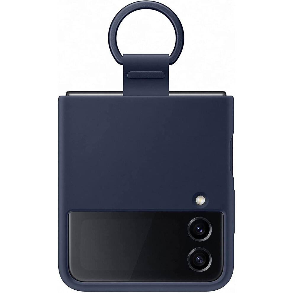 Samsung Galaxy Z Flip 4 Silicone Cover with Navy Blue - EF