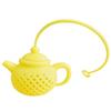 Teapot Shape Tea Filter Reusable Silicone Tea Strainer with Long Handle Tea Steeper for Loose Tea Spices and Seasonings