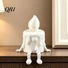 Dripping Wax Candle Decoration 3D Printing Ornament, Liquid Texture Sculpture with Melting Night Light Movable Joints, Adjustable Sitting Posture
