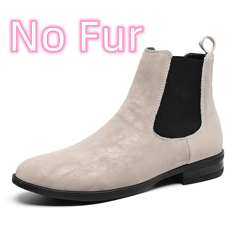 Fashion New Winter Plus Ankle Boot Men Mens Slip On Shoes Men Casual Business Chelsea Boots Handmade Leather Fashion Motorcycle Boots