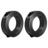MECCANIXITY Shaft Collar 1 3/8" Bore Double Split Carbon Steel Clamping Collar Shaft Collars with Set Screw Black 2 Pack