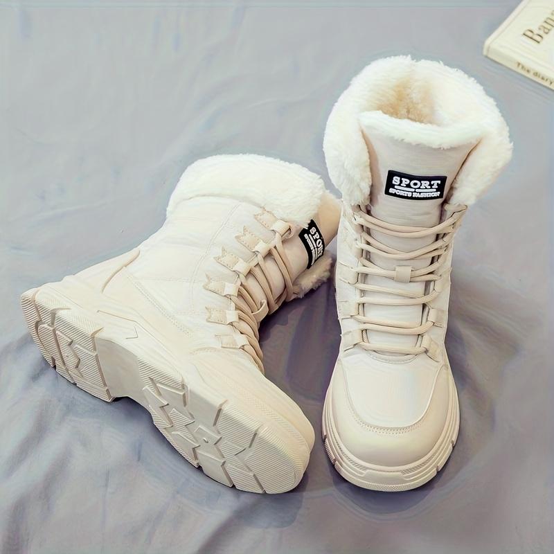 Damen Schneestiefel Neue Hohe Britischer Stil Studenten Koreanische Version der Plateau Damenstiefel Damen Schuhe