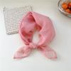 Transparent Cotton Linen Scarves Solid Color Square Handkerchief Pure Color Silk Scarf  Female