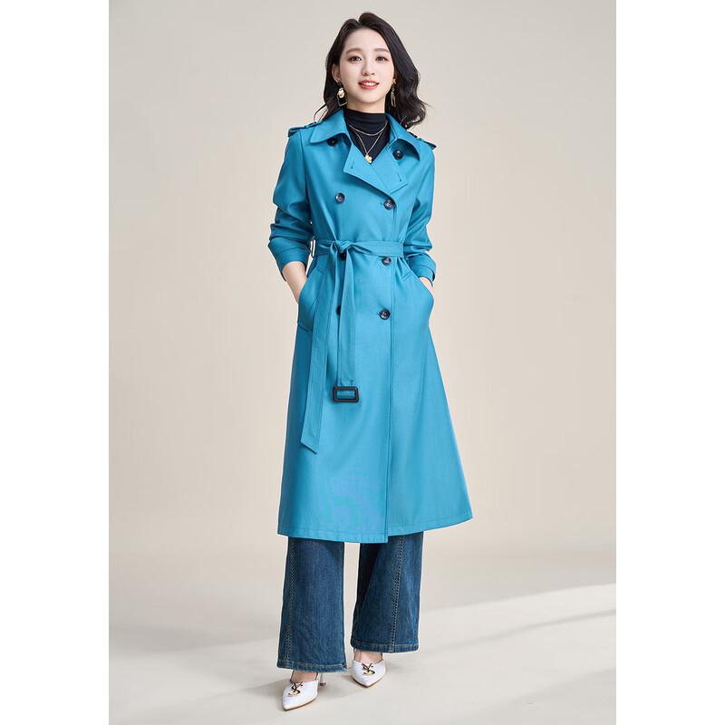 Kebeier Women's Autumn 2025 British Style Mid-Length Trench Coat