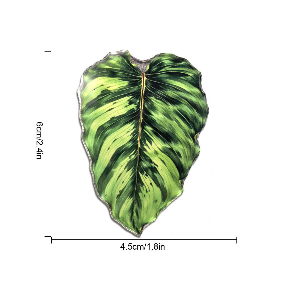 Creative Acrylic Tropical Plant Magnetic Fridge Sticker - Simulation Leaf Design