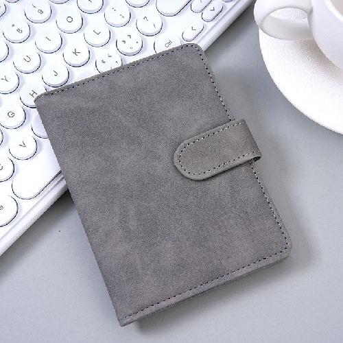 

Fashionable and Minimalist RFID Travel Passport Set PU Multifunctional Business Card Credit Card Passport Wallet сірий колір