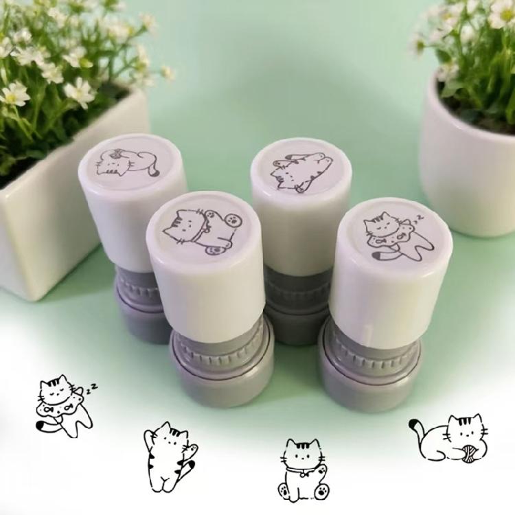 Kitten Stamper for Card Making Journal Scrapbooking Photo Album Children Motivational Stamper for Classroom Rewarding