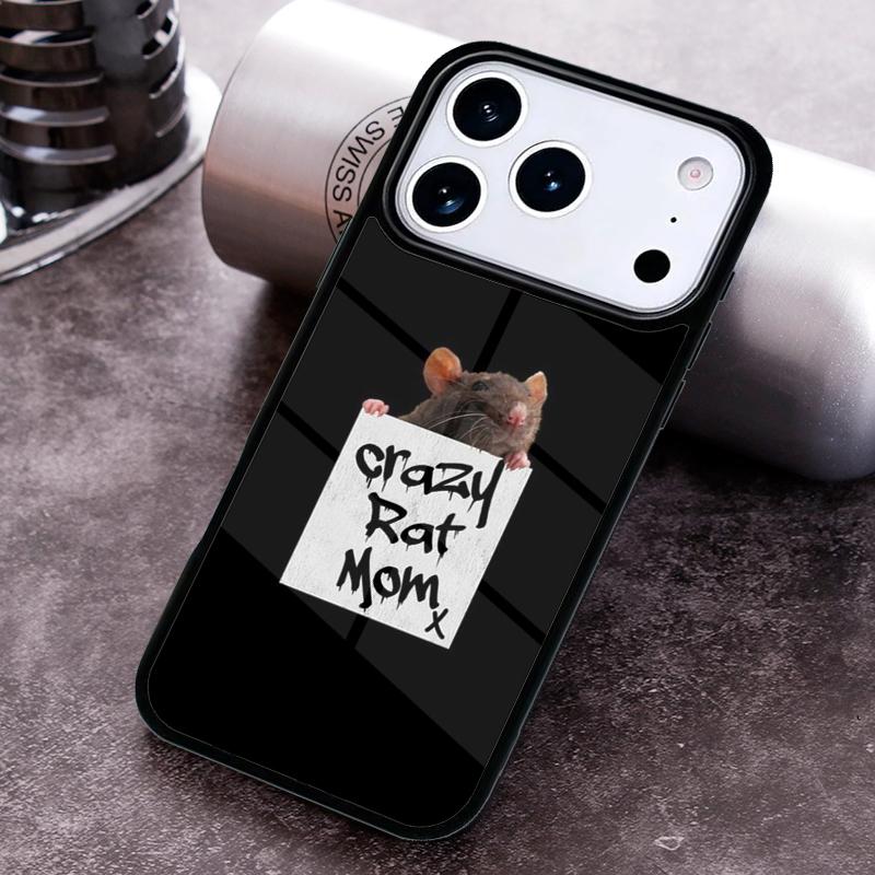 Rat Mom Phone Case for iPhone 17 16 15 Pro Max Air 14 13 12 11 Plus Shockproof Capa Cover