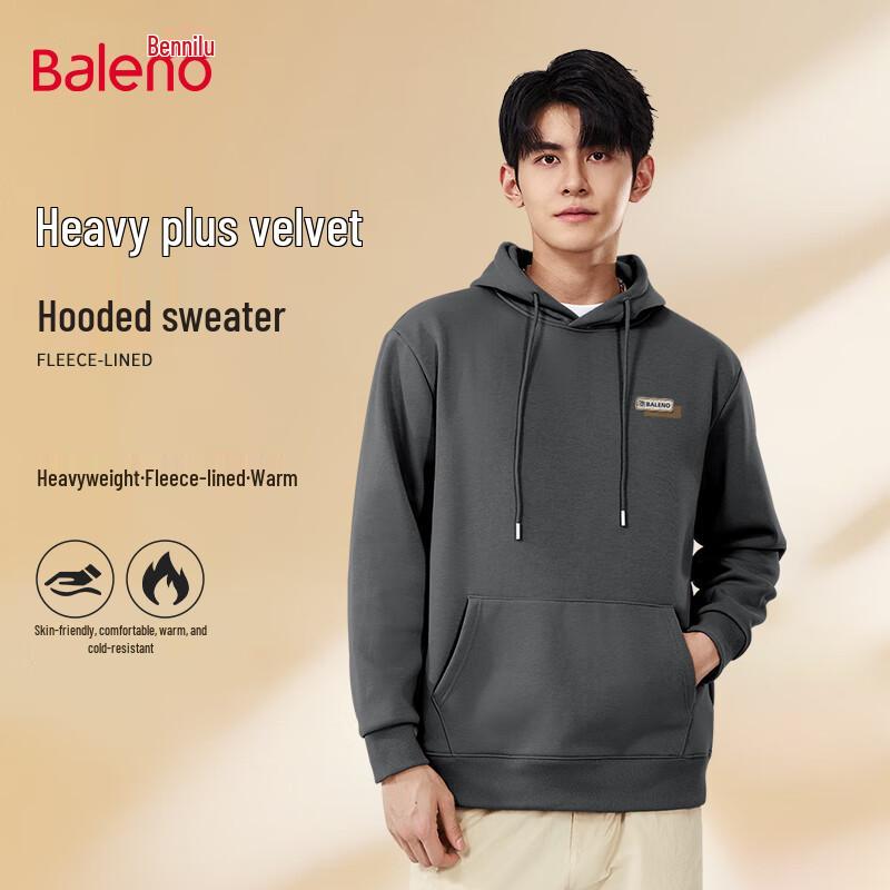 

Baleno Men s Heavyweight Fleece Lined Hooded Sweatshirt 3XL