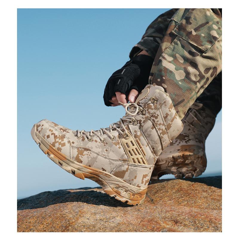 Nieuwe jungle jachtlaarzen gevechtslaarzen militaire laarzen heren hoge top camouflage woestijnlaarzen buitenleerling