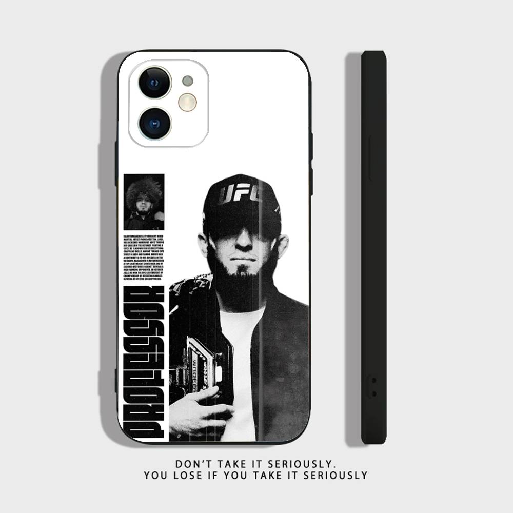 

P4P Ислам М-Махачев Для iPhone 17,16,15,14,13,12,11,Pro,X,XS,Max,XR,Plus,Mini Мягкий Силиконовый Чехол Черный Ударопрочный ТПУ iPhone14