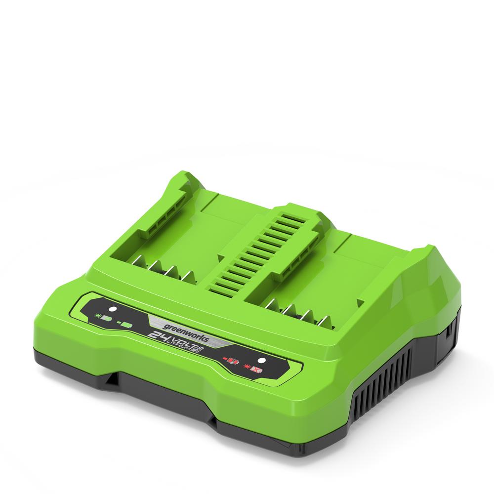 Greenworks 24V 4A Dual Port Battery Charger Compatible with Greenworks 24V Battery 4a charger