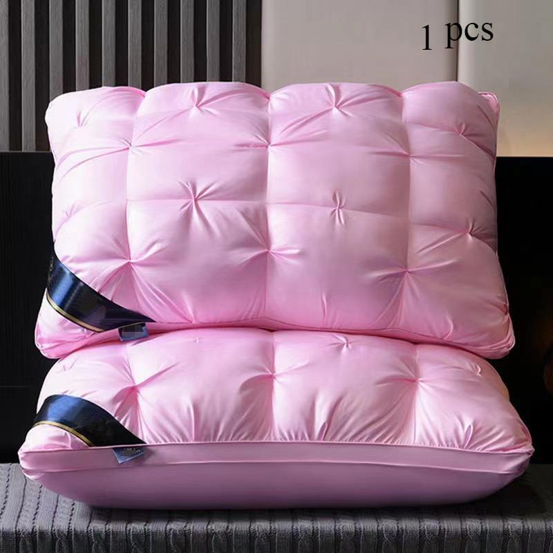 1/2pcs Twisted Flower48 × 74cmStar Hotel High and Low Pillow Home No Collapse Cervical Pillow Insert Waterable Wash Pillow Inner
