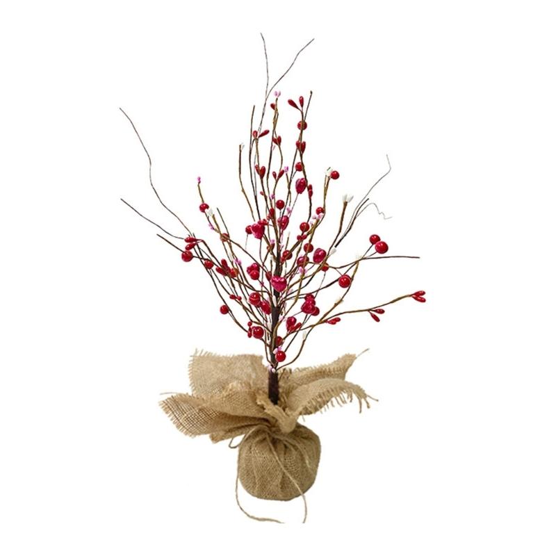Valentine Artificial Berries Heart Table Tree Table Centerpieces Valentine Home Decorations Artificial Plant Gifts