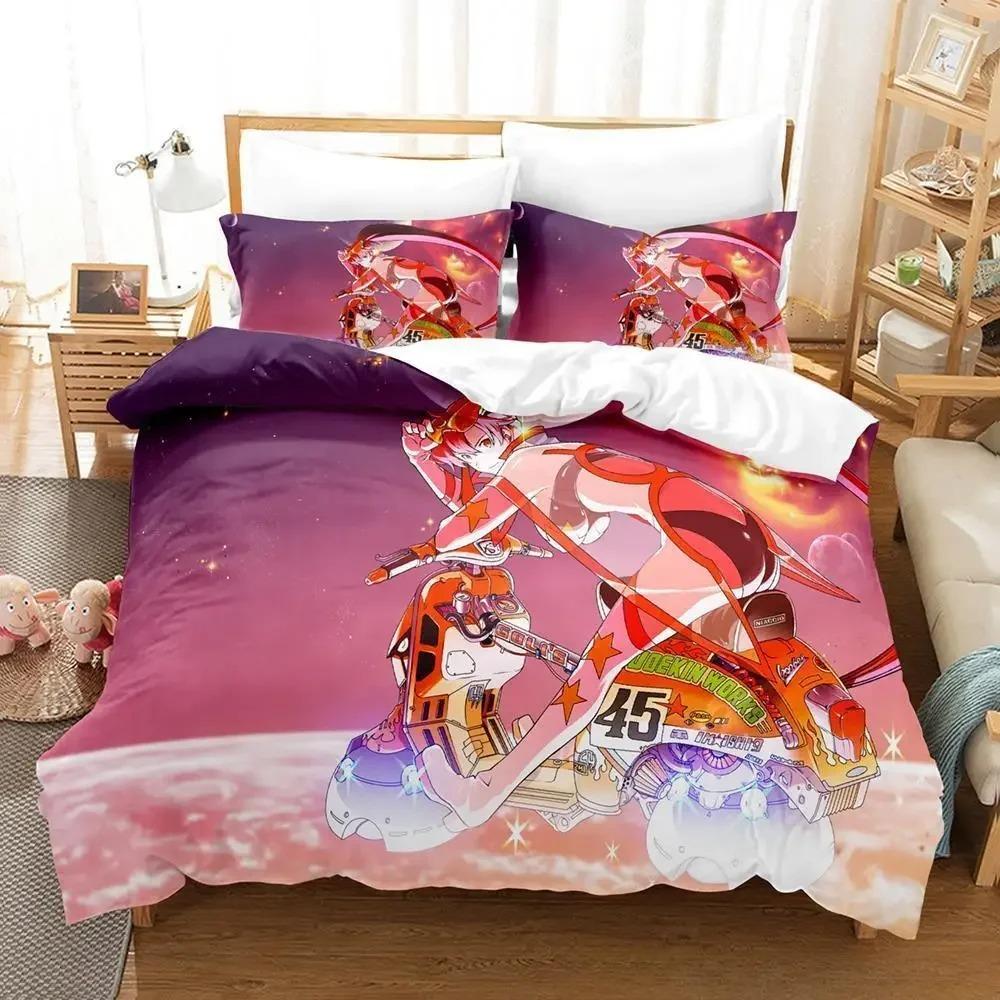Tengen Toppa Gurren Lagann Bedding Collection Single Twin Full Queen King Size Bed Collection Adult Kid Bedroom Duvetcover Collections 3D Print Anime