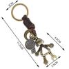 Vintage Creative Robot Minimalist Woven Cowhide Cute Robot For Women Men Backpack Decoration Accessories Gifts