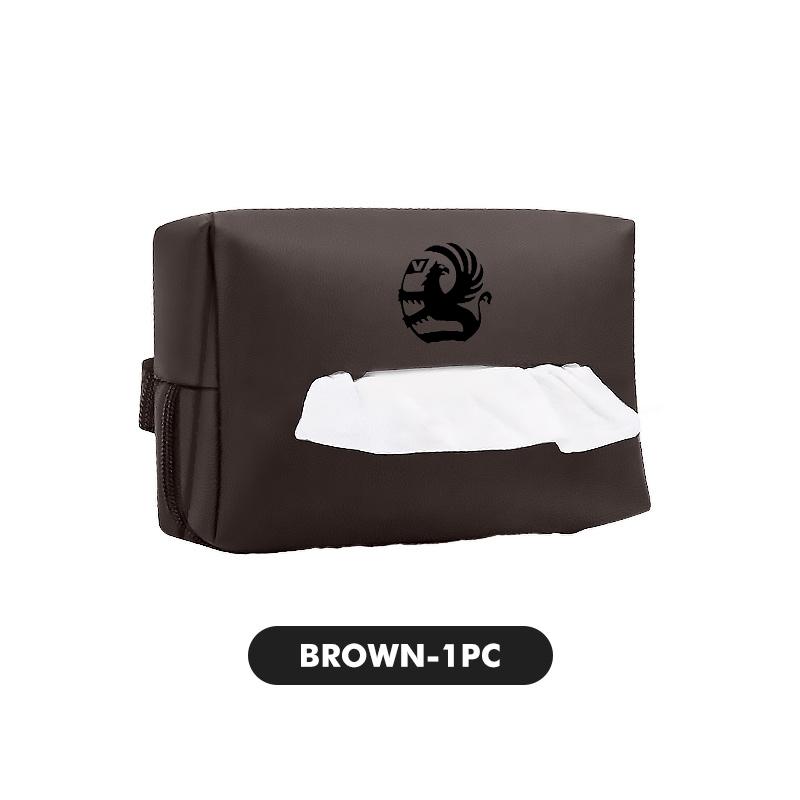 Auto Logo Taschentuch Organizer Tasche Leder Papiertuch Aufbewahrungsbox Zubehör Für Vauxhall Zafira Vectra Vivaro Corsa D Astra G J H