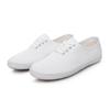 Kids' White Canvas and Mesh Sneakers for Dance, Gymnastics, and School Performances