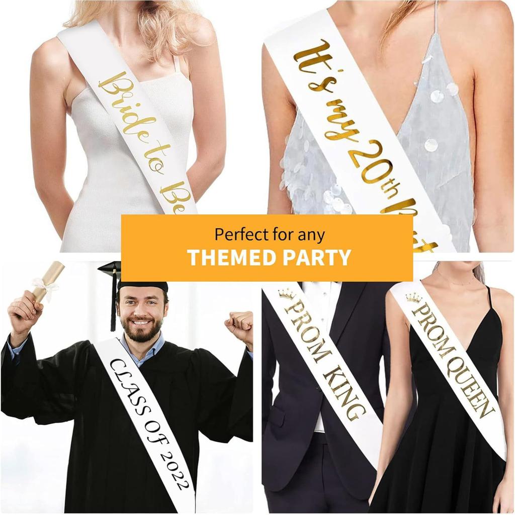DIY Blank Satin Sash Belts Shoulder Straps with Multi-Color Options for Graduation, Parties & Events
