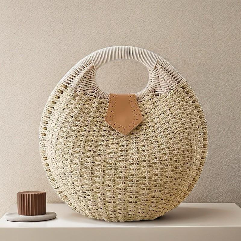 Fashionable Shell Straw Woven Bag Portable Paper Rope High-end Beach