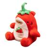 Red Pepper Shaped Shark Plush Toy Soft Stuffed Animal Chili Style Creative Gift for Kids Birthday