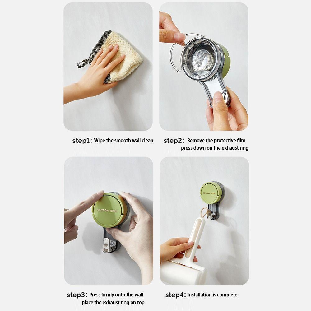 Reusable Storage Rack Punch Free Hanger Hook High Quality Suction Cup Hook  Kitchen