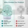 Desk Fan Air Humidifier 3 Gears 800ML Water Tank Desktop Cooling Fan and Humidifier with Ambient Light for Home Office