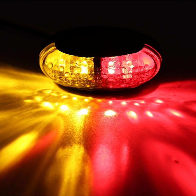 4LED 12V/24V Car Trailer Truck Clear Side Marker Indicator Light Lorry Lamp Amber + Red /Red / Amber / White