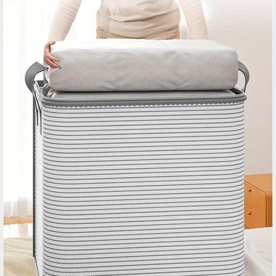 65 x 55 x 70 großer Kleider-Organizer, tragbare, faltbare Aufbewahrungstasche für Decken, Schrank-Organizer mit robusten Tragegriffen für Kleidung
