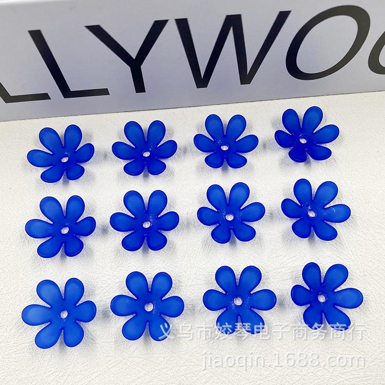 20mm Frosted Six-Petal Sunflower Beads in Rich Rose for DIY Crafting Half Jin (Approx. 450 pieces)