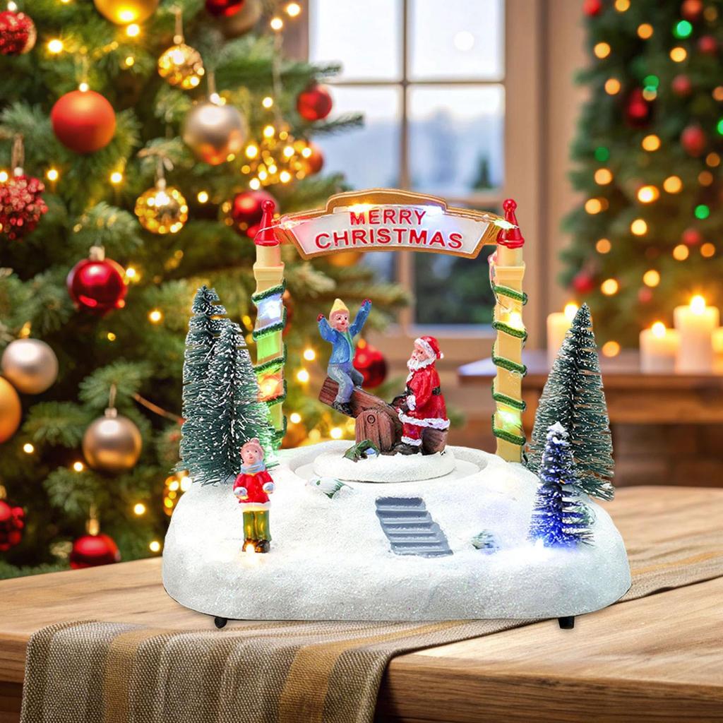 Christmas Snow Scene Music Box Music Movement for Girls Children Family