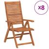 Garden Chairs 8 pcs Adjustable 56x72x107 cm Solid Acacia Wood